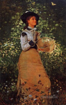  maler - Der Schmetterlings Mädchen Realismus Maler Winslow Homer